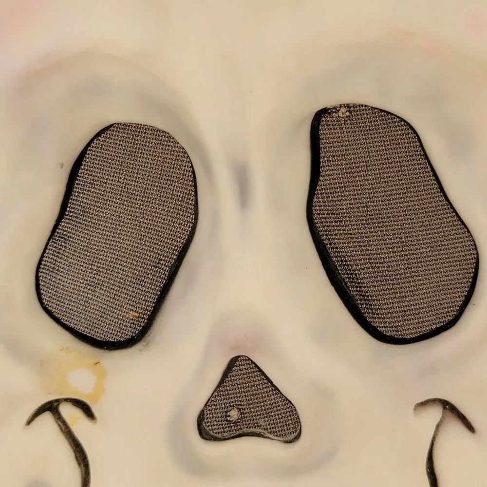 Easter Unlimited Inc mask Ghost Face Wavy Smile Mouth (signed capital letters)